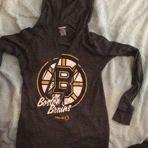 Bruins long sleeve shirt with hood.
